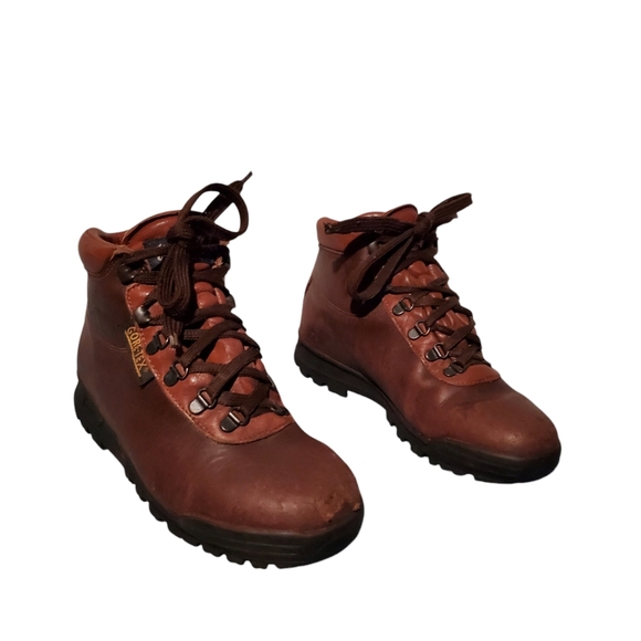 VTG Vasque Skywalk Cowhide Lace-Up Hiking Boots Women's Size 7M, Made In Italy - Picture 6 of 14